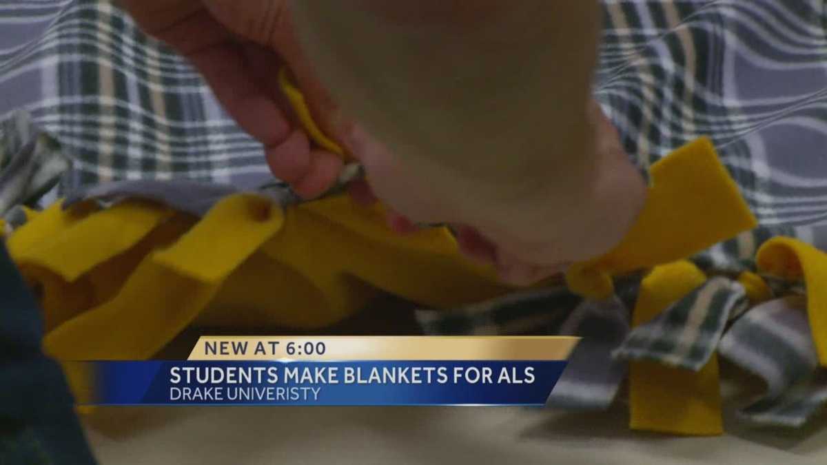 Students donate blankets to people with ALS