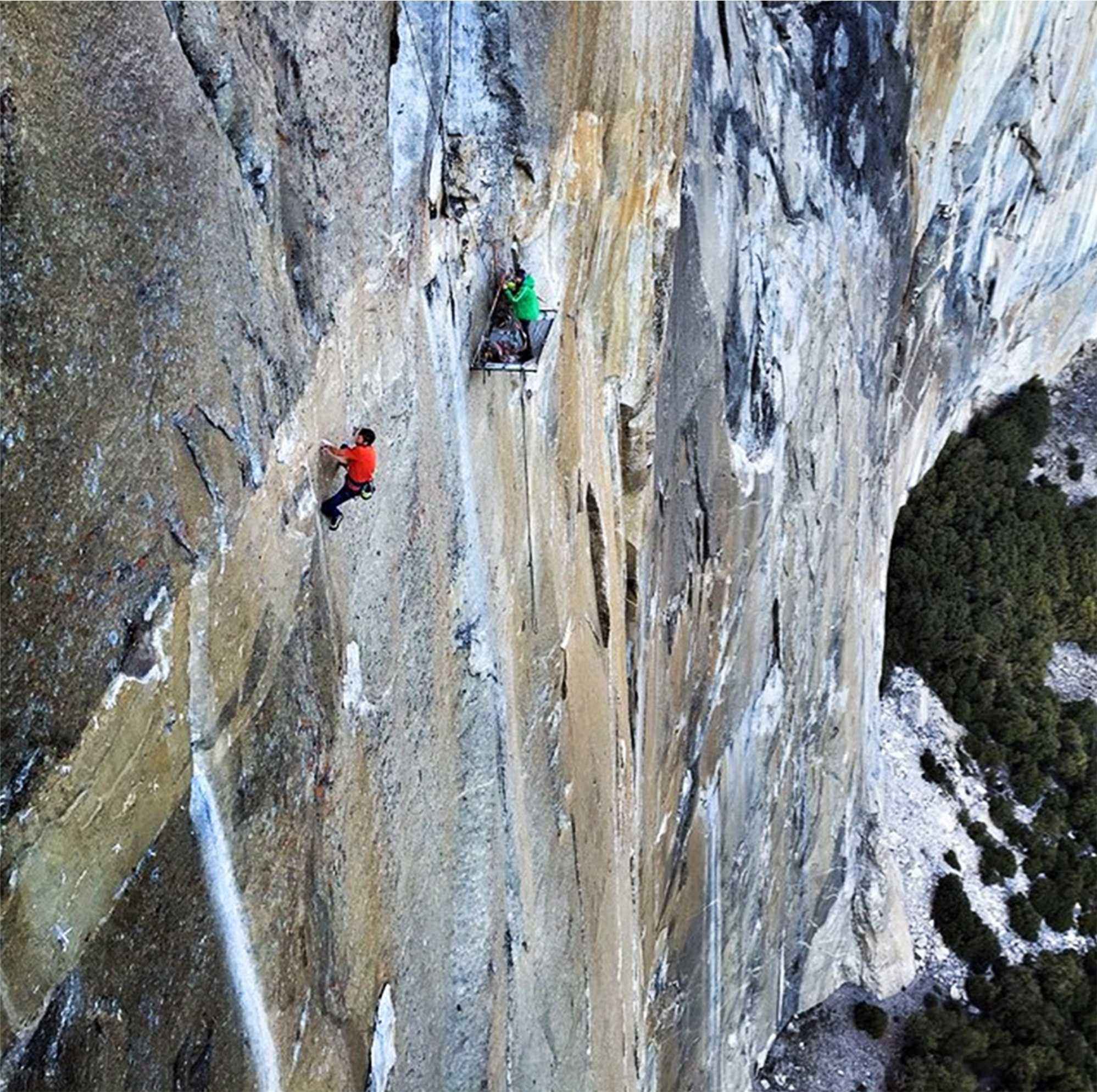 1 Of 2 Attempting Yosemite Rock Climb Battles Section