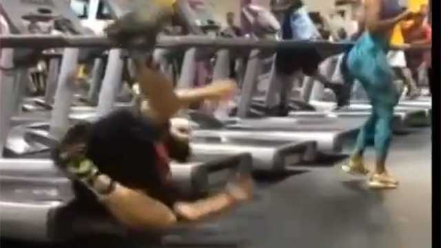 Video Man Falls Off Treadmill Makes Spectacular Recovery 3600