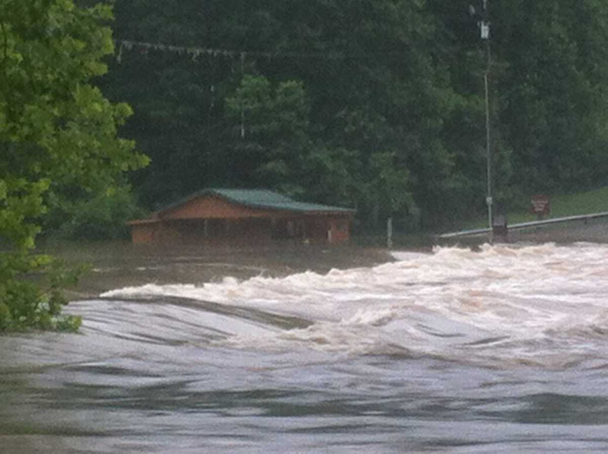 Flooding near Broken Bow