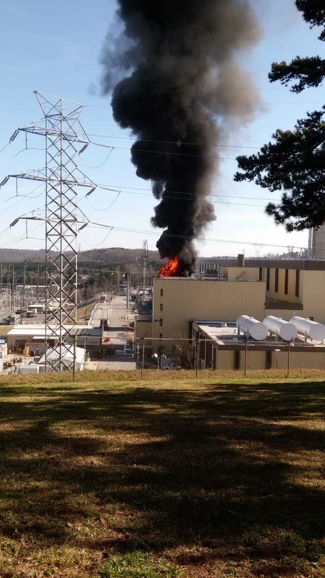 Fire inside transformer at Oconee Nuclear Station under