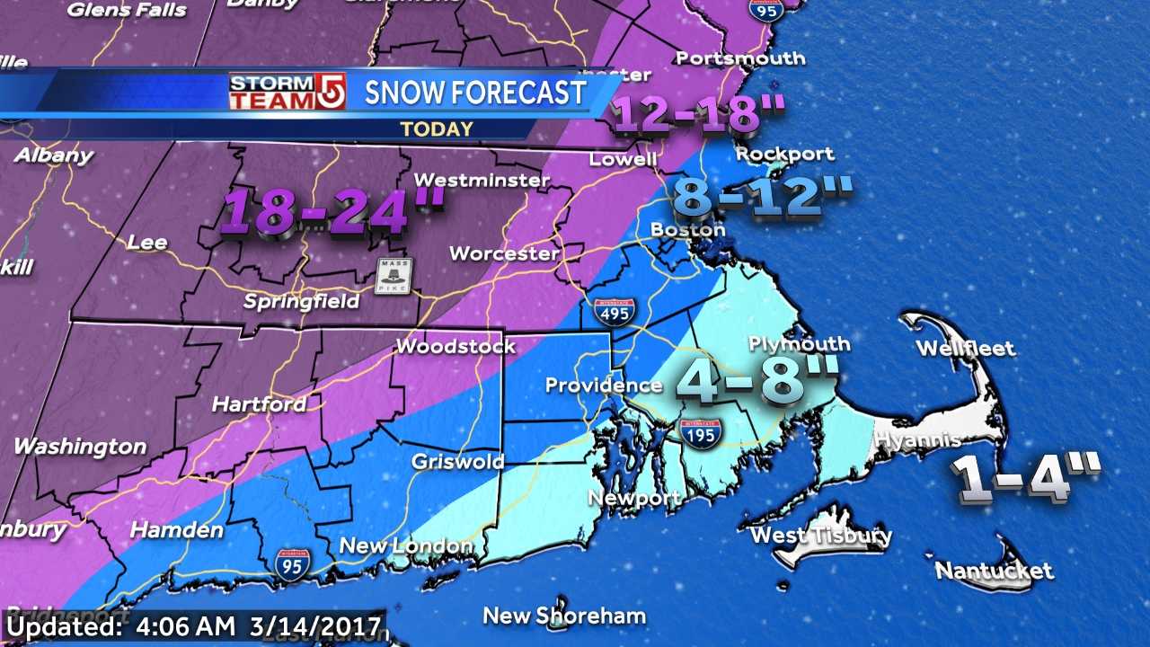 Forecast Roundup How Much Snow is Coming to Mansfield? Mansfield, MA