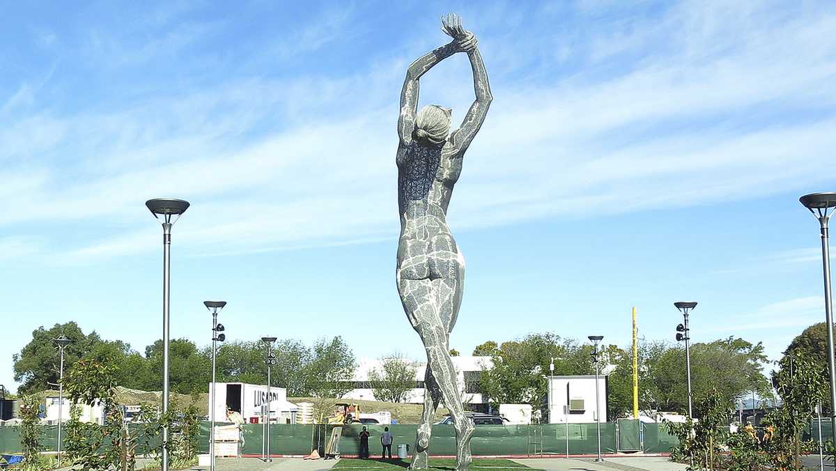 55-foot-tall statue of nude woman stirs controversy in 