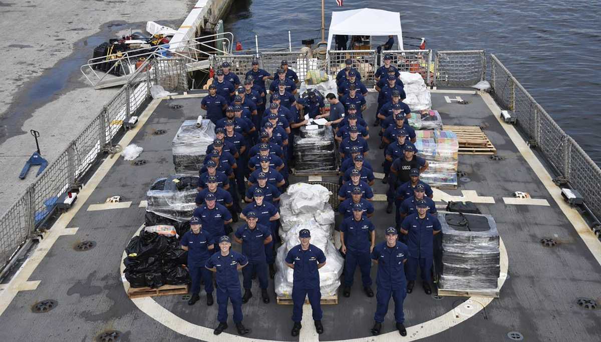 US Coast Guard crew seizes cocaine worth $206 million