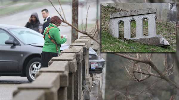 Falling bridge fragment narrowly misses Cincinnati wedding party - WLWT Cincinnati