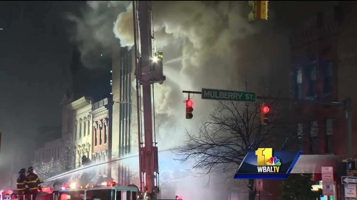 Firefighters battle 4-alarm fire in downtown Baltimore - WBAL Baltimore