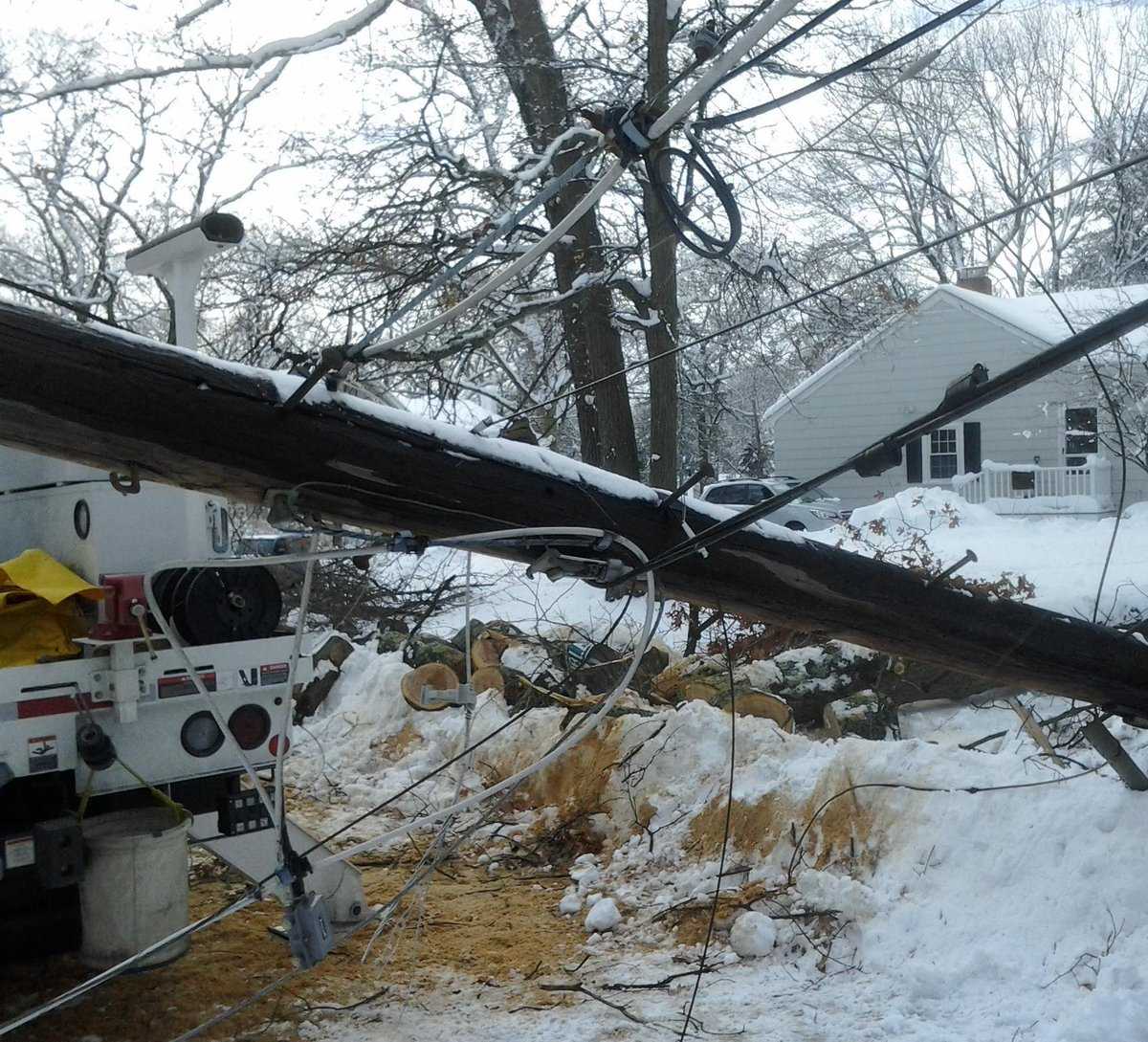 Heavy, Wet Snow Brings Down Trees, Power Lines