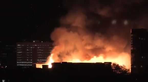 Major fire burns in downtown Raleigh, NC Major fire burns in downtown Raleigh, NC