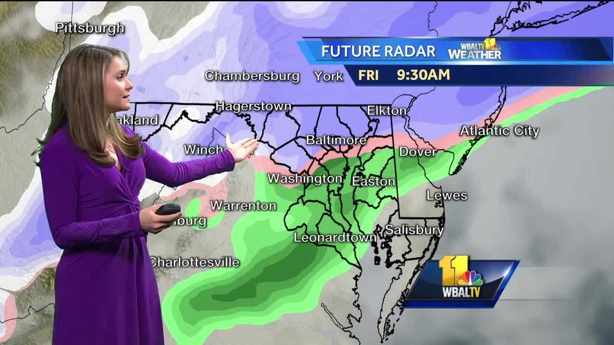 Wintry mix arrives in Baltimore area - WBAL Baltimore