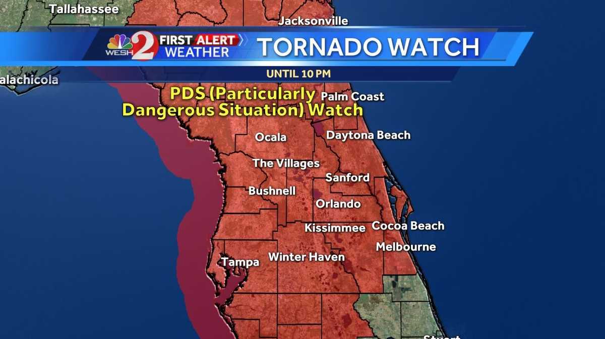 Tornado Watch issued for Central Florida counties