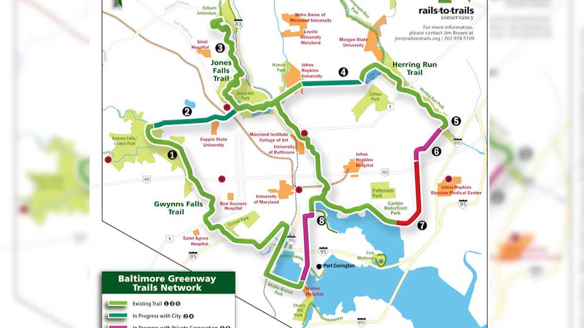 Coalition seeks to create Baltimore trail network - WBAL Baltimore
