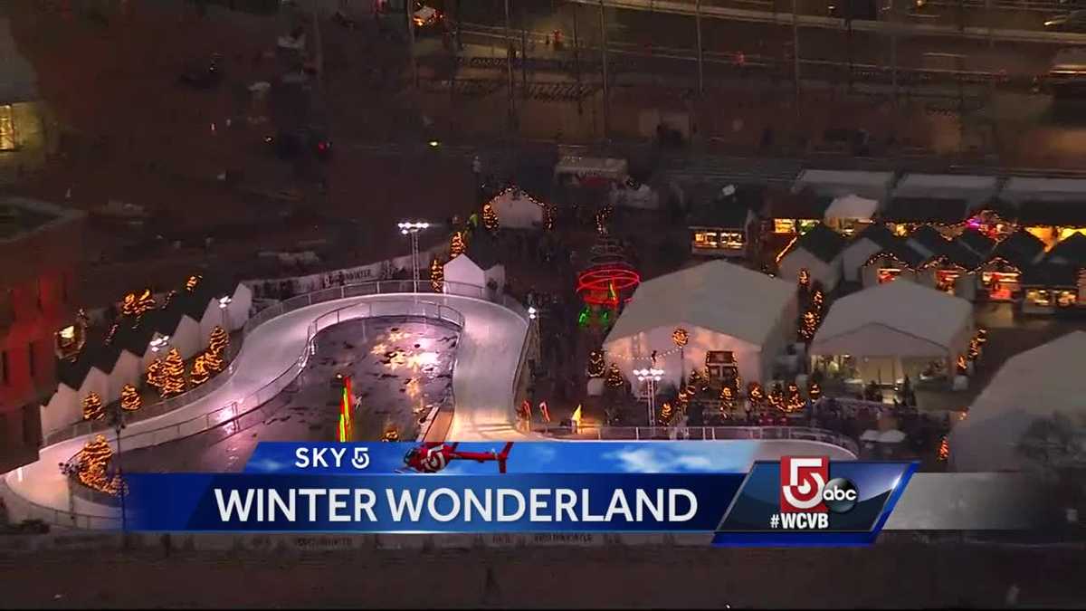 Winter wonderland opens at Boston's City Hall Plaza