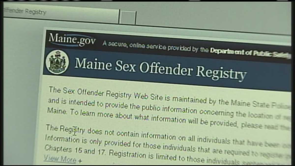 Sex offender registry of maine