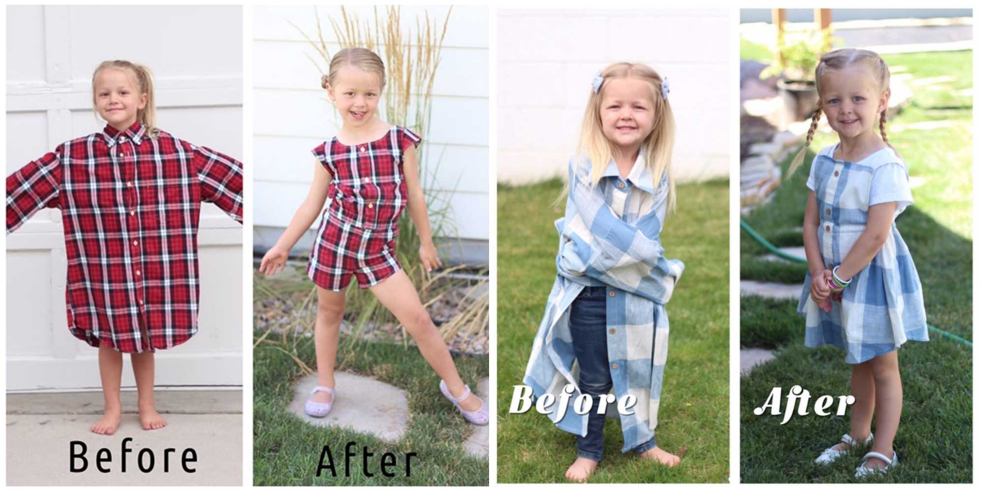 Recycling old shirts is the most affordable (and cutest!) way to make clothes for kids