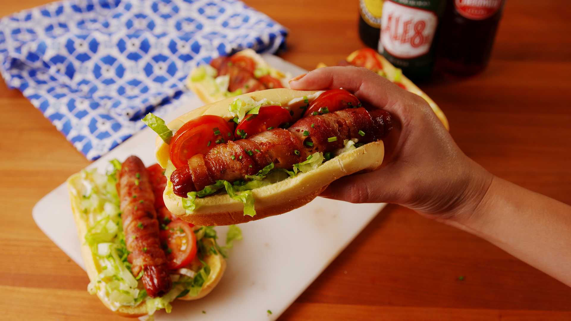 Upgrade your BLT by adding a hot dog
