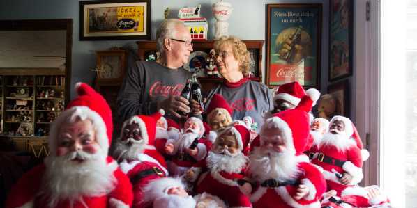 This couple has the most impressive collection of vintage Coca-Cola Christmas memorabilia