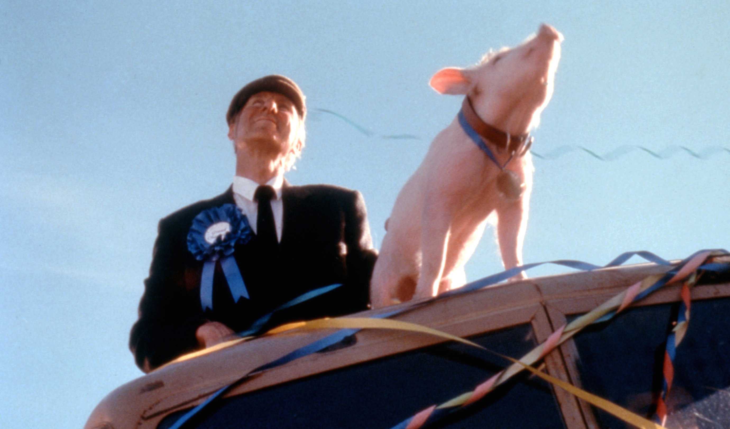 The farmer from 'Babe' uses a line from the film as his ringtone