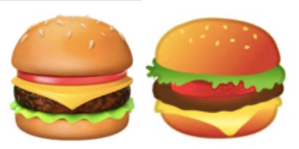 Google's burger emoji cheese placement has the internet up in arms