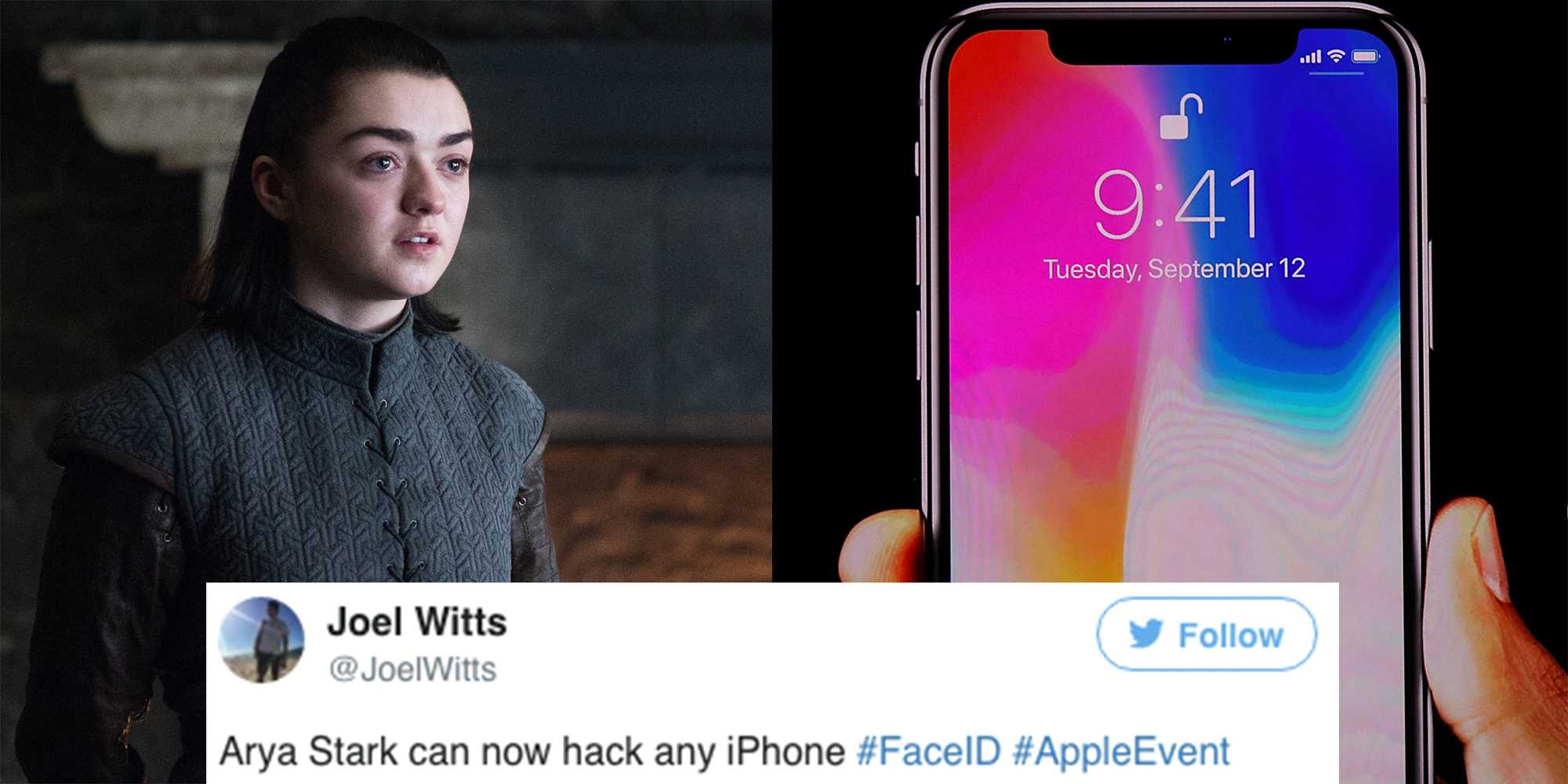 Game of Thrones Fans Are Trolling the iPhone X with Arya Stark Memes