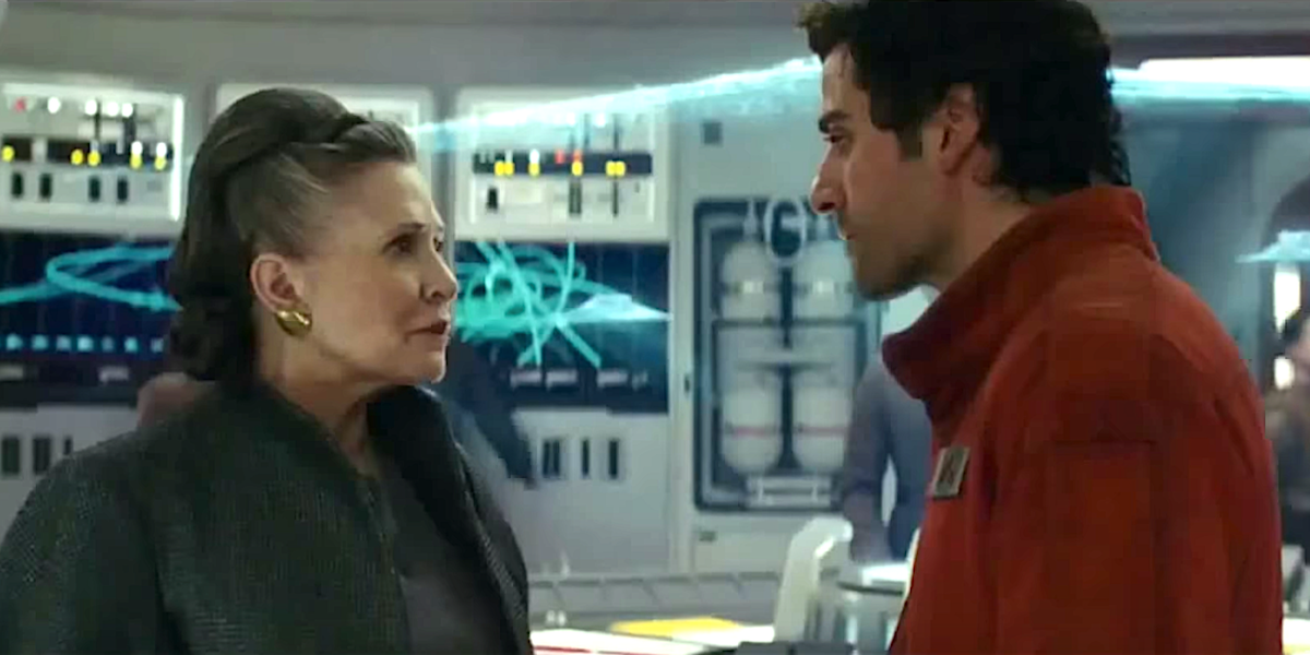 'Star Wars' fans are loving this new clip of Poe And Leia in 'The Last Jedi'