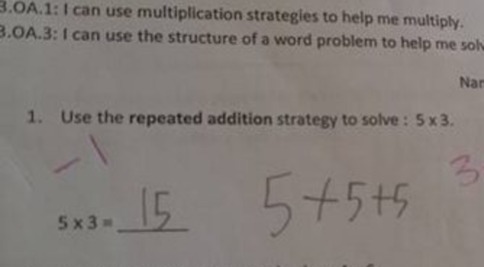 Parents can't figure out why this student's math problem was marked wrong