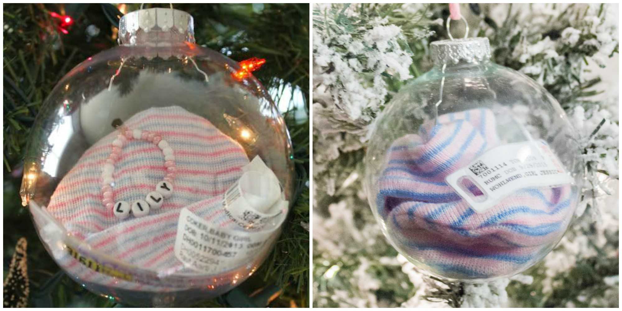 These homemade ornaments are the cutest way to honor 'baby's first Christmas'