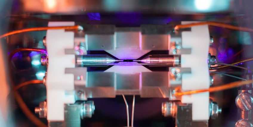 If you squint really hard,  you can see the single atom in this photograph