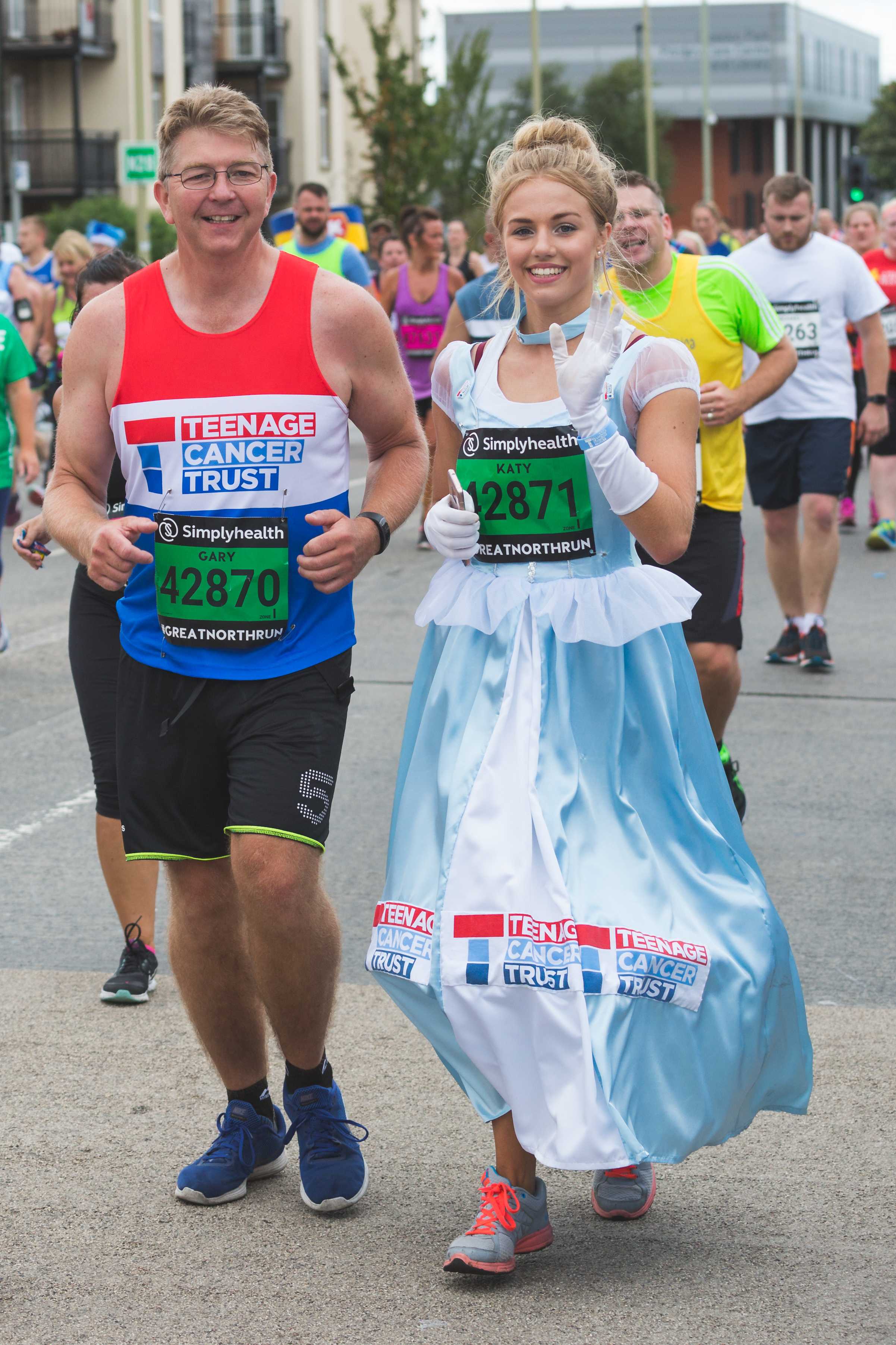 This teen cancer survivor ran a half marathon wearing a Cinderella dress for a moving reason