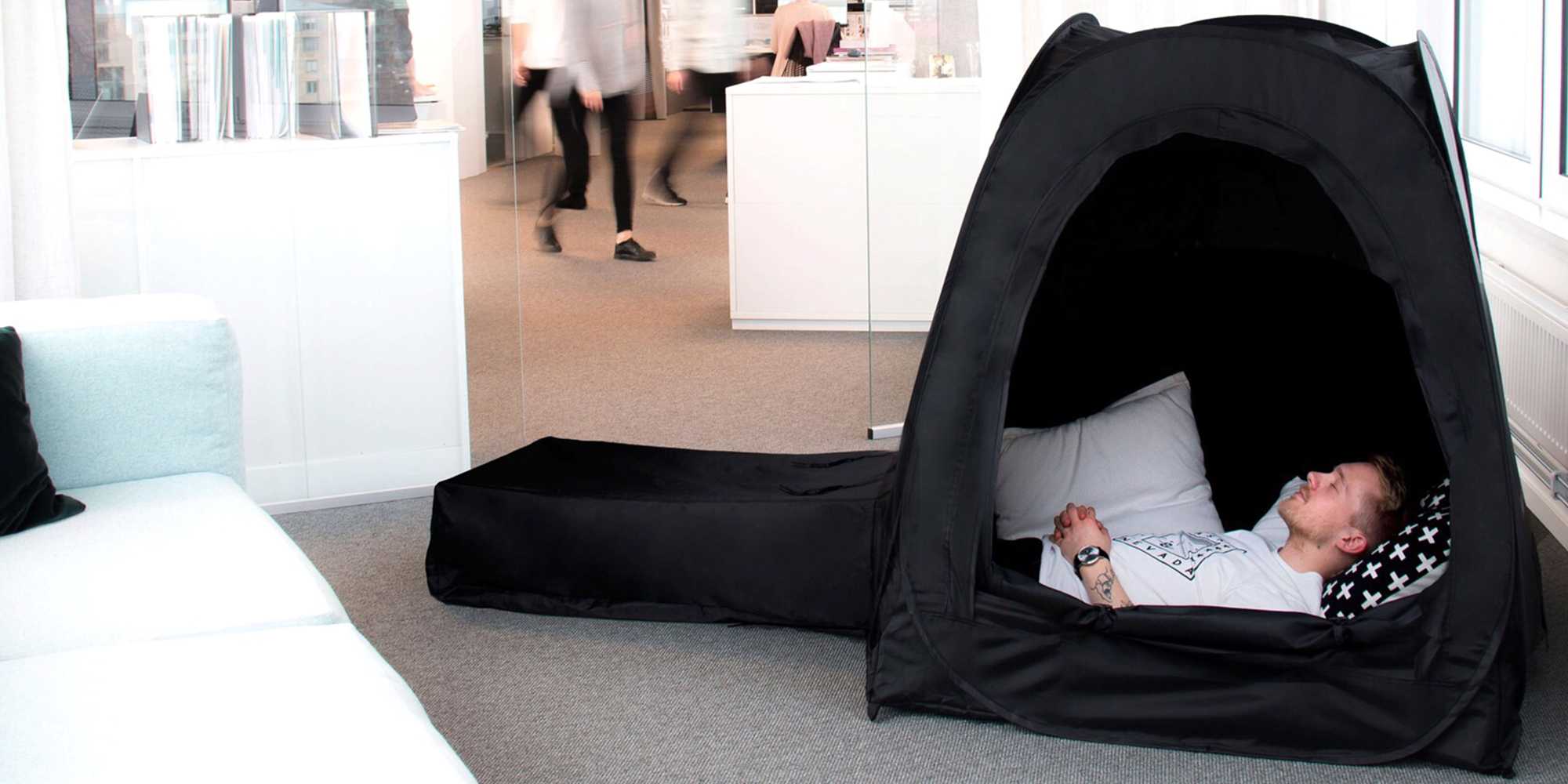 The creator of the 'Pause Pod' is getting mocked online for 'inventing' a tent