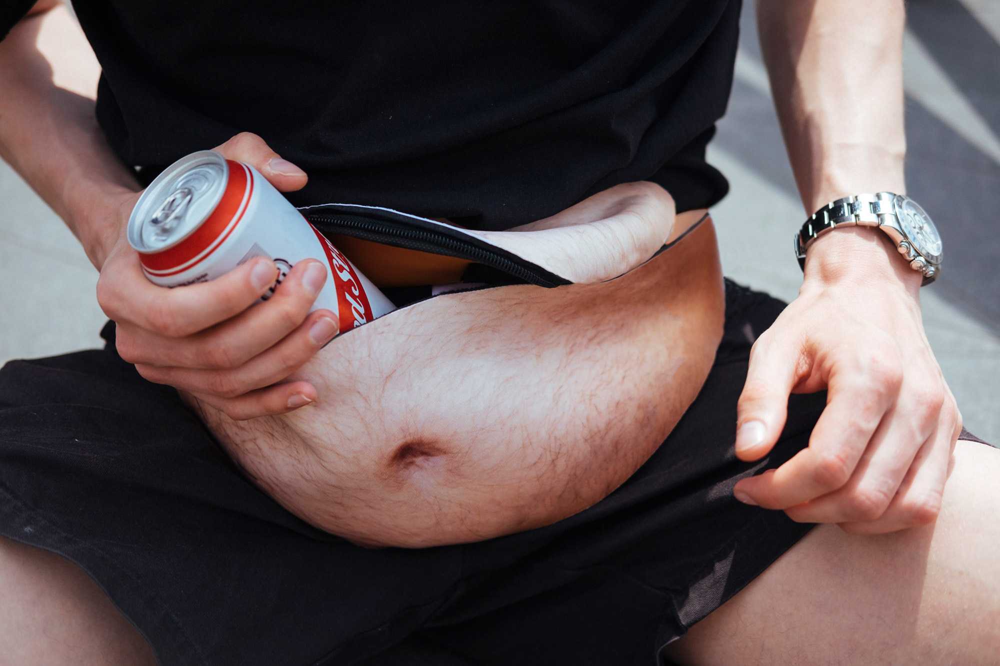 Man creates hairy 'dad bod' fanny pack