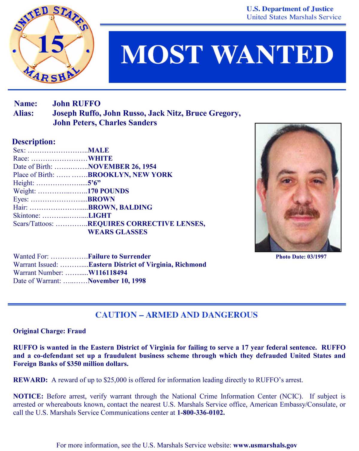 Photos Us Marshals 15 Most Wanted Fugitives - Bank2home.com
