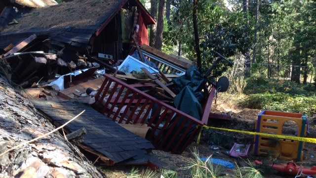 Photos: Nevada County house destroyed by falling tree