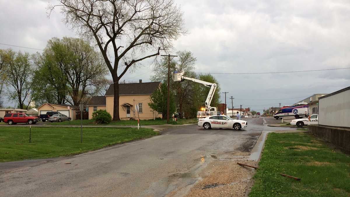 Images Storm damage in Odessa, Mo.