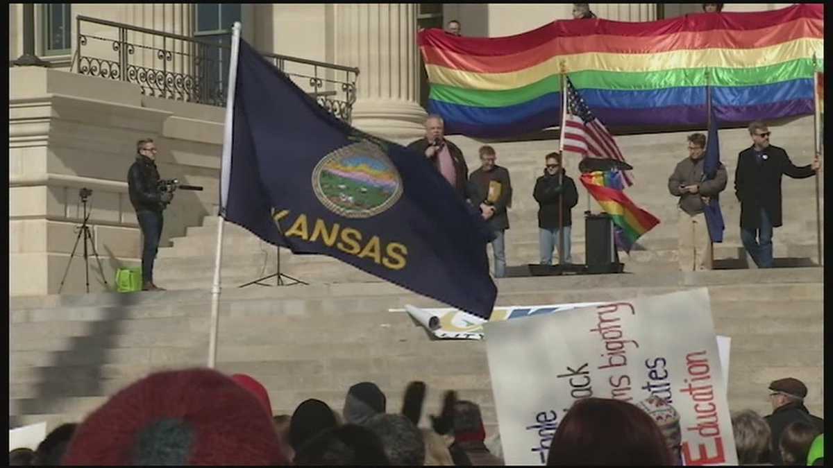 Gay Rights Supporters Rally At Kansas Statehouse 8829