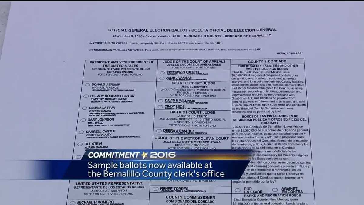 Sample ballots now available in New Mexico