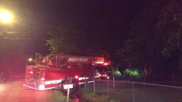 Fire truck gets stuck in ditch after crews put out fire