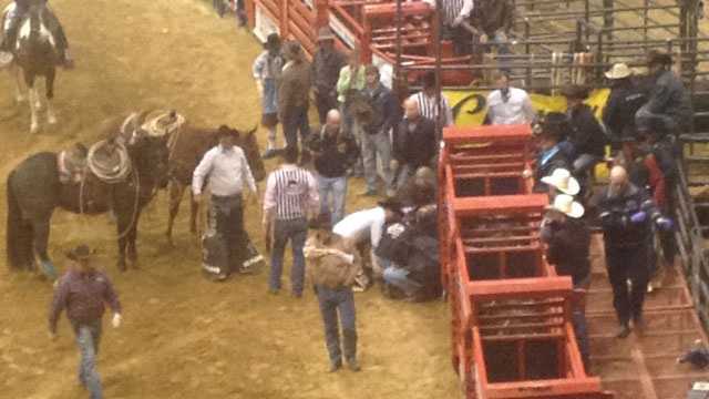 Bull Rider Injured At Dixie National Rodeo