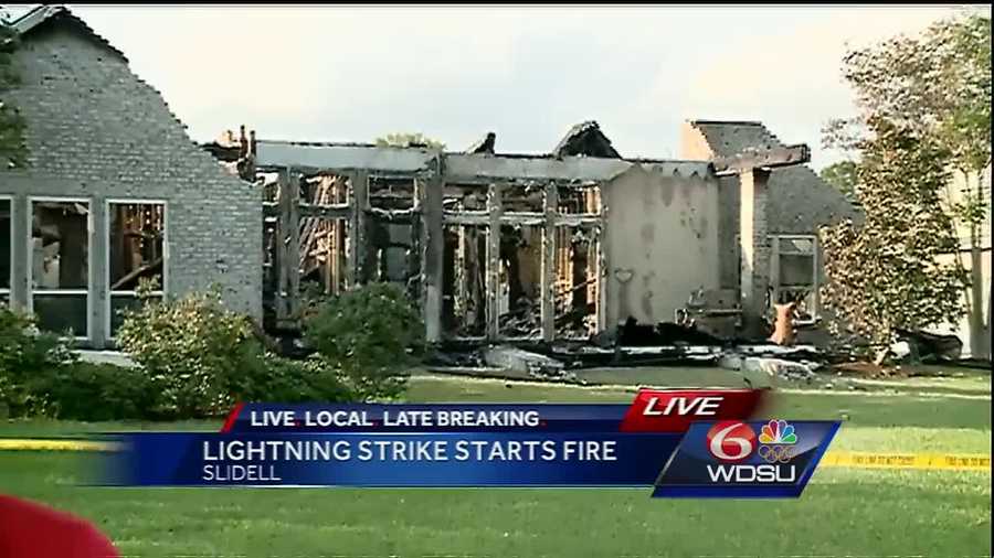 lightning strike destroys slidell home