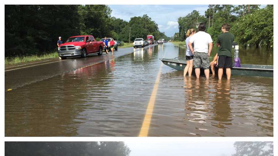 Flood waters recede along Highway 22 in Ponchatoula