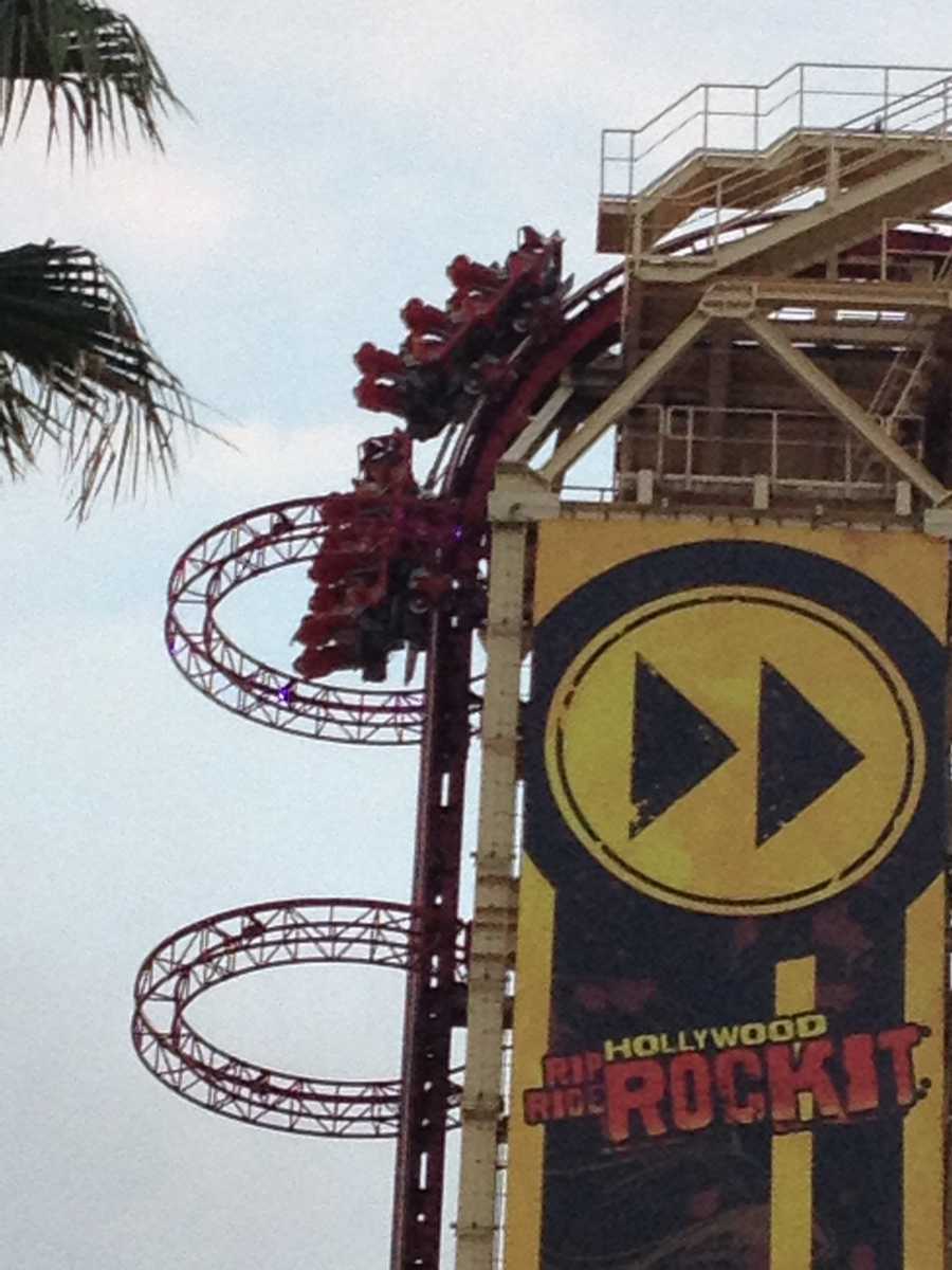 Photos: Rip Ride Rockit stuck at Universal