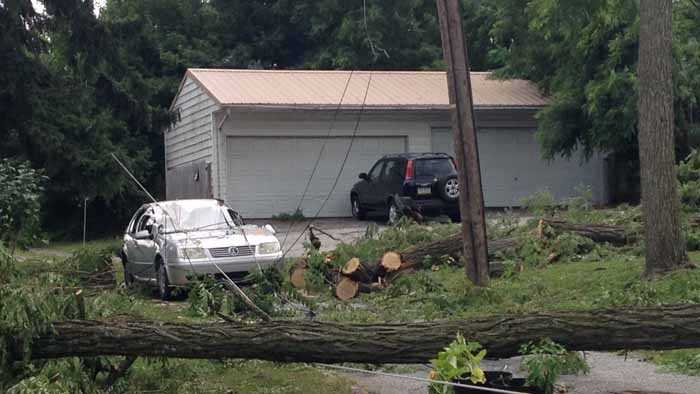 Severe weather snaps limbs, downs lines