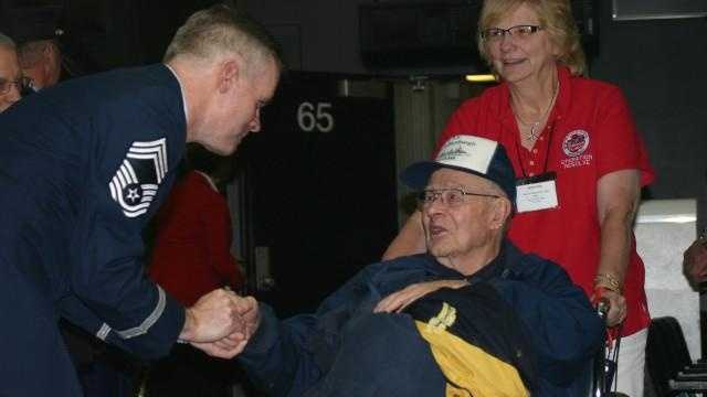 Slideshow: Emotional Reunions As WWII Vets Return Home From Honor Flight