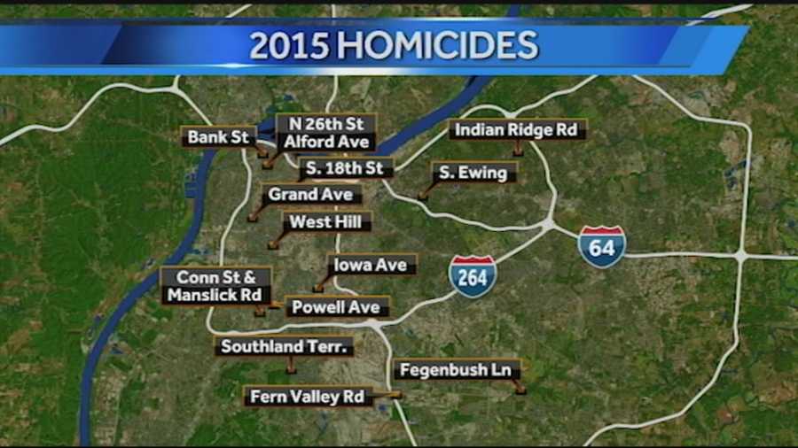 Louisville sees high number of homicides in 2015