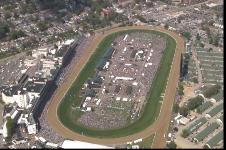 Aerial images: Fans pack Churchill Downs for Kentucky ...