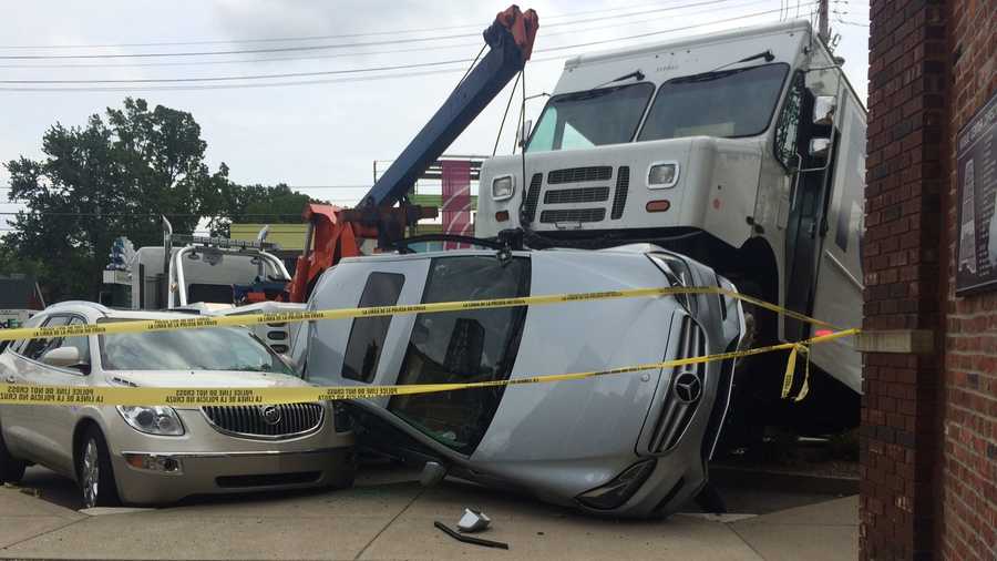 FedEx truck crashes in front of Vogue Center