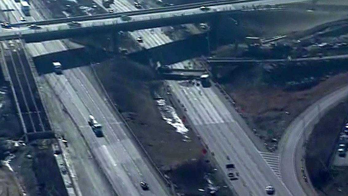 Images: Former Hopple St. overpass collapses onto I-75