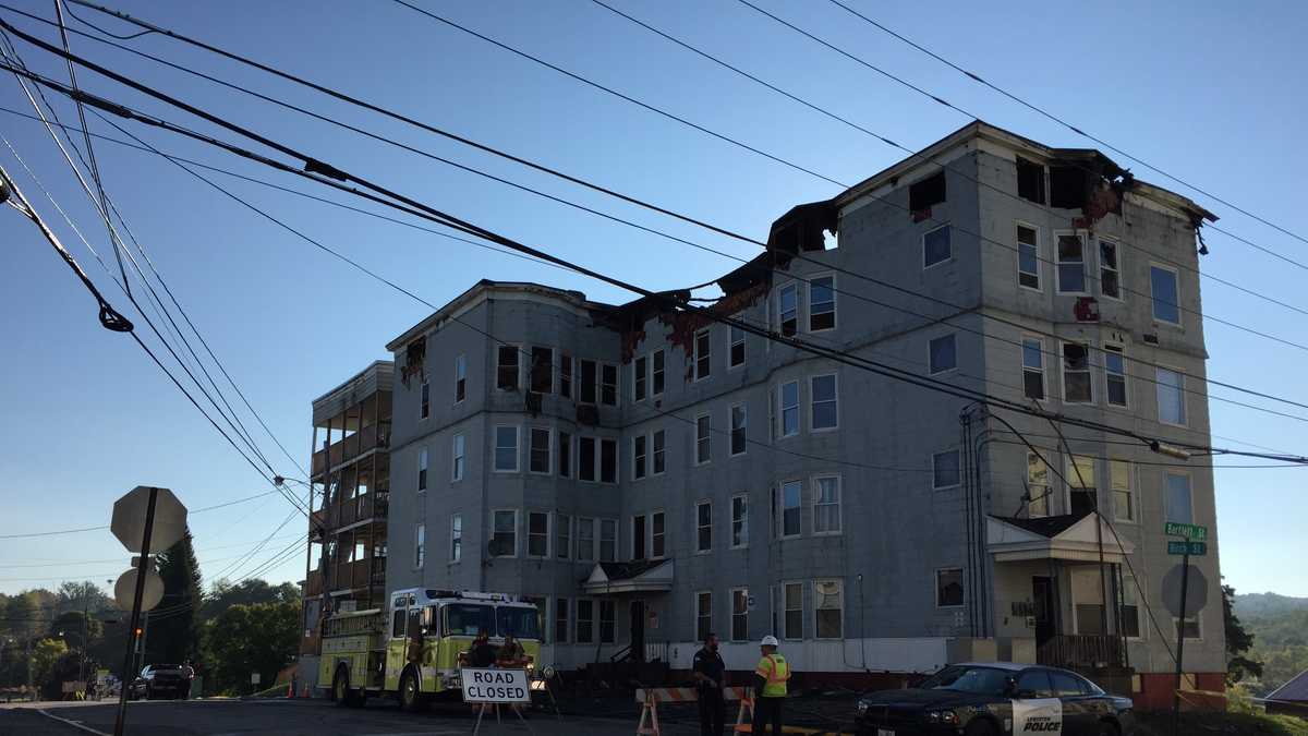 Photos Fire rips through Lewiston apartment building