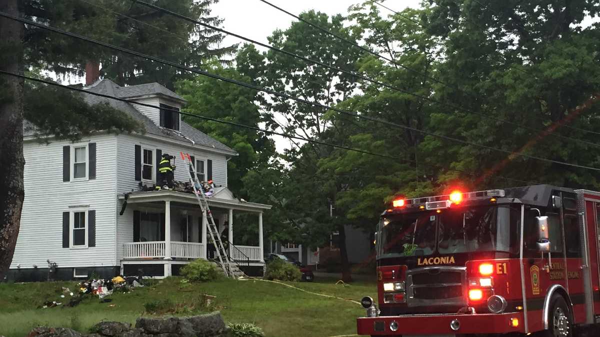 Laconia house fire displaces family of two