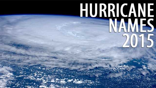 List: 2015 Hurricane names