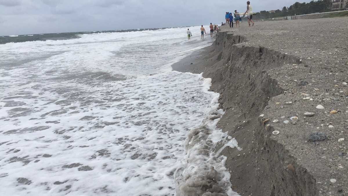 Storm causes beach erosion in Palm Beach